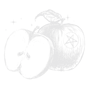 Cider Mill Coven witchy apple with pentagram